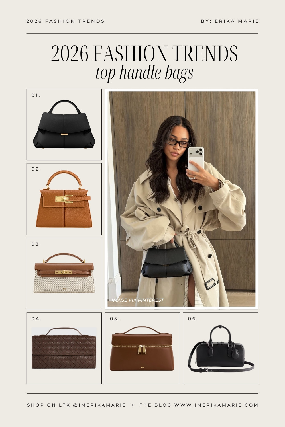 2026 Fashion Trends: Top Handle Bags

*first bag is Polene Mokki Mini

top handle bag. top handle purse. trending purses. black purse. brown purse. small purse. mini purse. woven purse. 

 

#LTKPetite #LTKootd #LTKMidsize