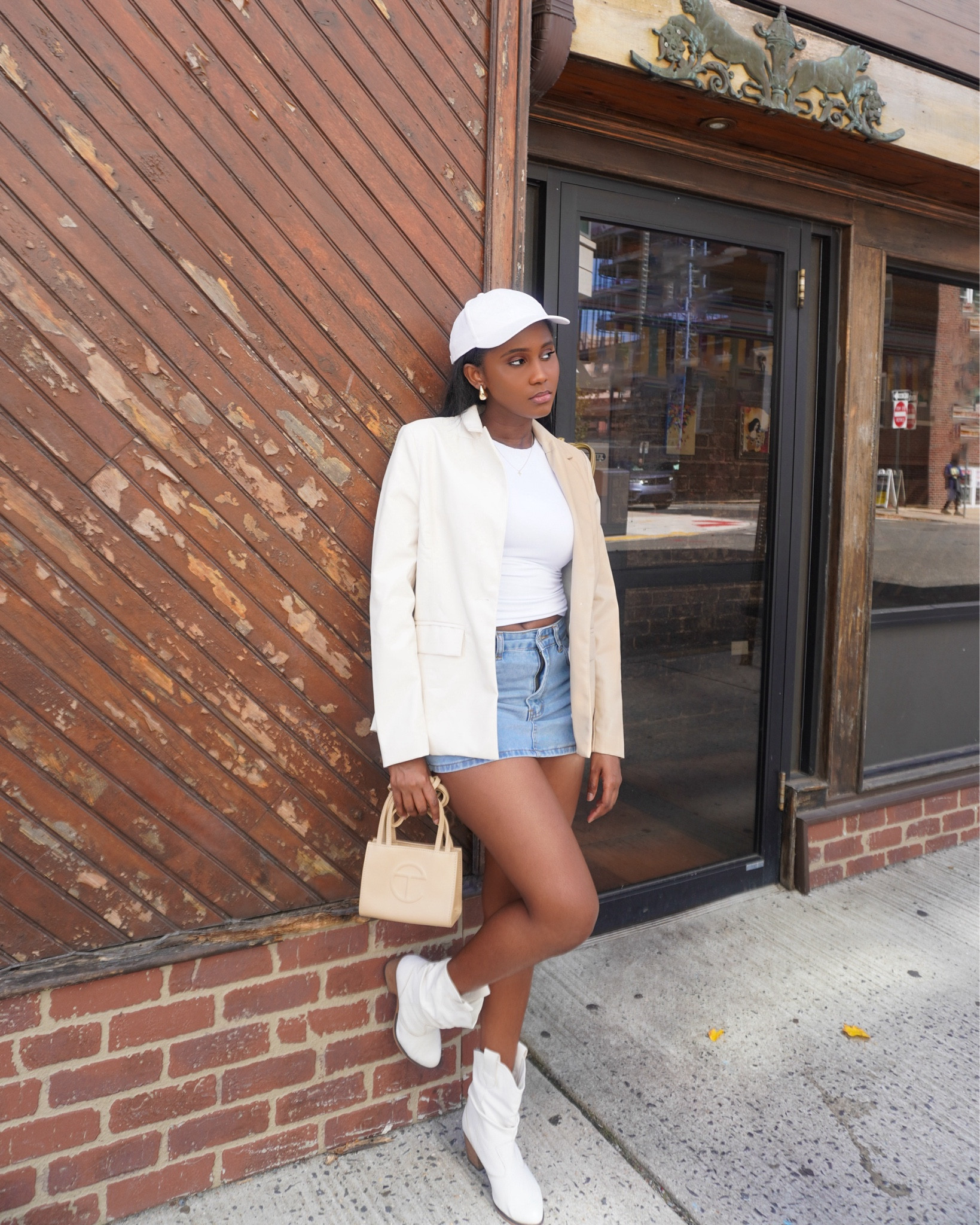 just fall things 🍁🤎 

Blazer from @shopposhe. Search “Double Take Color Block Blazer”. Use code ‘REA15’ for  15% off 


mini skirt outfit, cowboy boots, western boots, booties, fall style, fall outfit, fall fit, autumn look, fall look, blazer, faux leather, micro skirt, neutral style, neutral look

#LTKSeasonal #LTKStyleTip #LTKFallSale