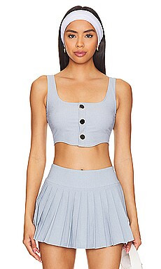 Montce Swim X Olivia Culpo Olivia Corset in Light Denim from Revolve.com | Revolve Clothing (Global)