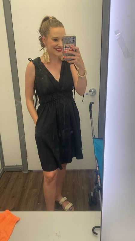 The most darling Walmart dress. MIDI dress at Walmart. Little black dress! Summer dress. Lightweight dress at Walmart 