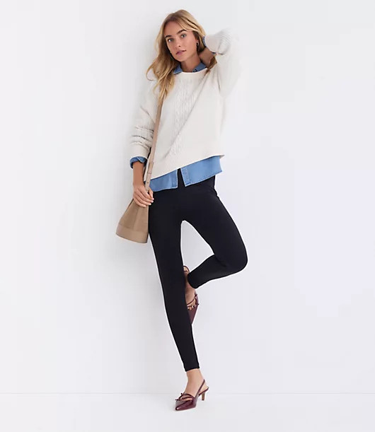 Loft Seamed Ponte Leggings | LOFT