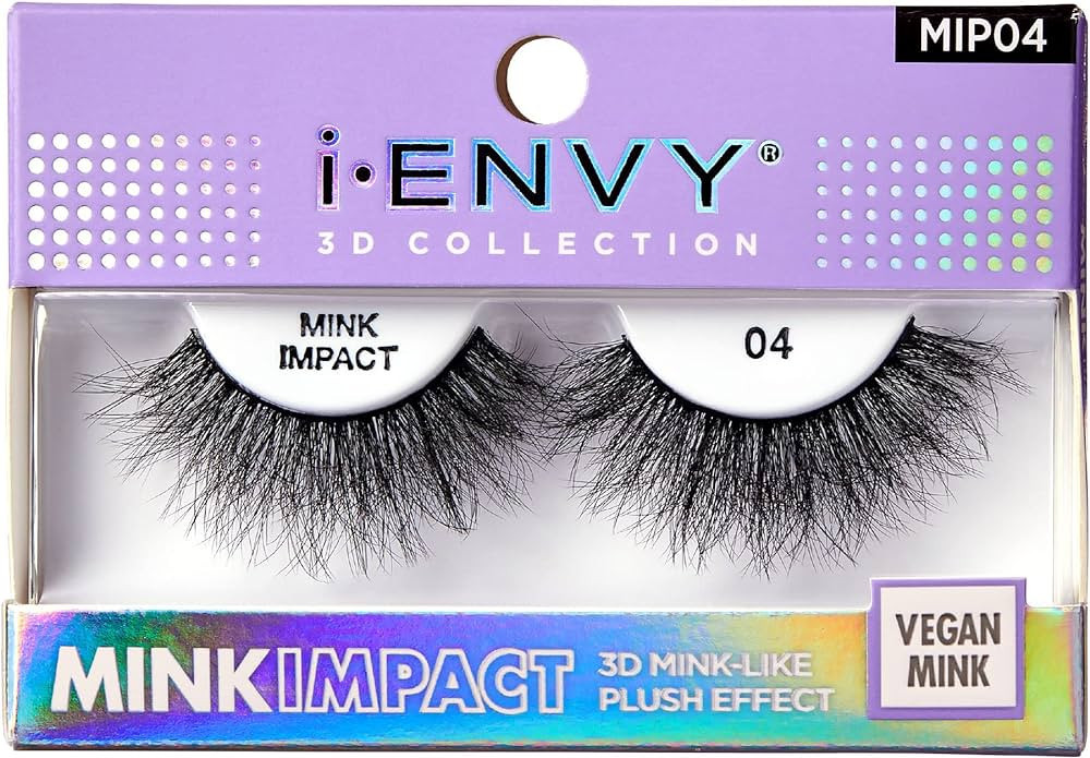 i-Envy False Lashes 3D Mink-Like Plush Impact Natural to Dramatic Vegan Eyelashes | Amazon (US)