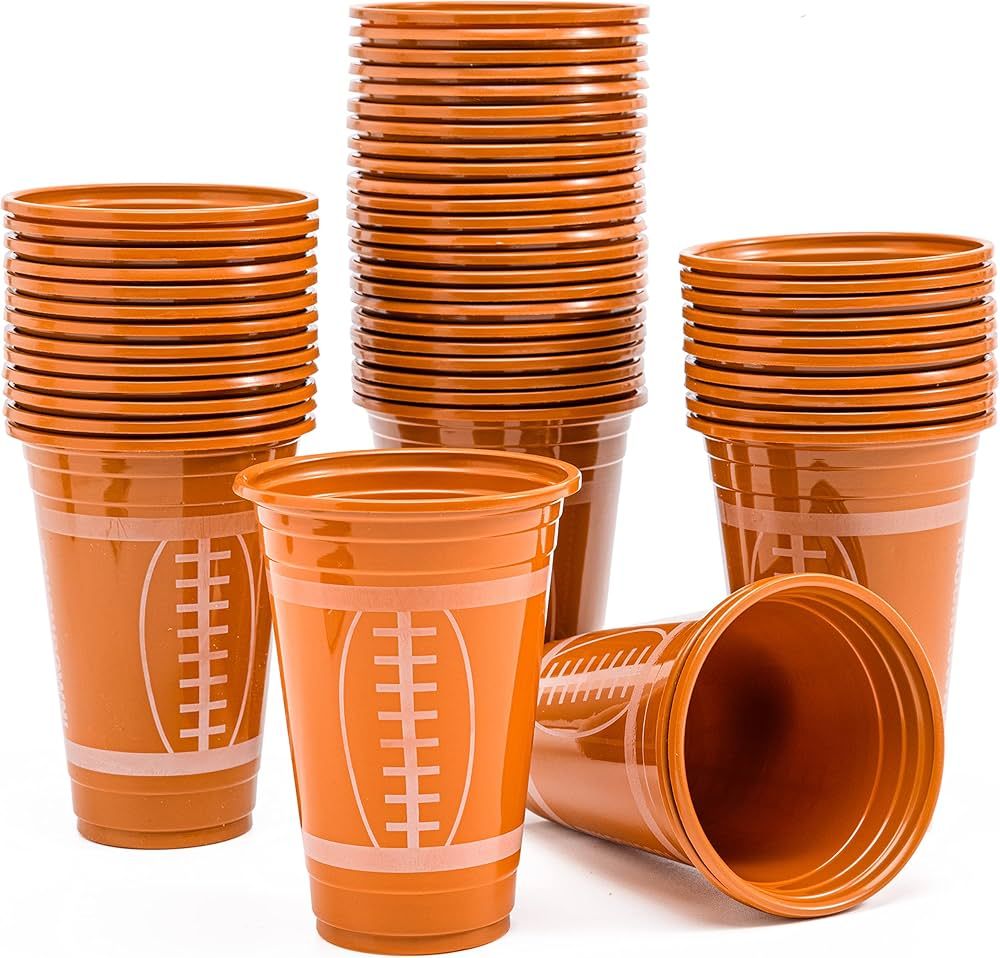 JOYIN 72 Pack Touchdown Football Themed Cups, Game Day Plastic Cups, Football Party Supplies | Amazon (US)