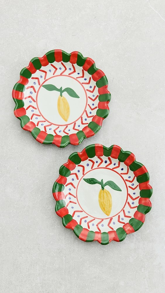 Etched Flower Dessert Plate Set of Two | Shopbop