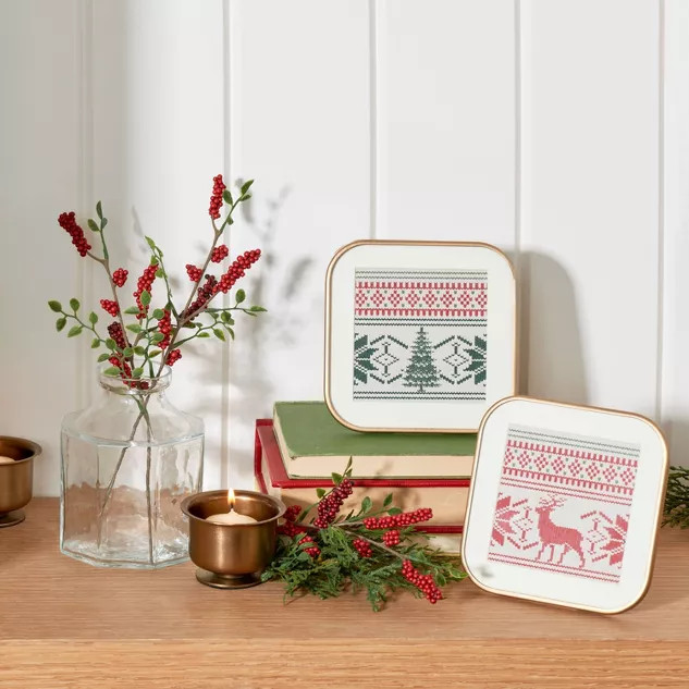 3.5"x3.5" 2pc Metal Photo Frame Set Antique Brass - Hearth & Hand™ with Magnolia | Target