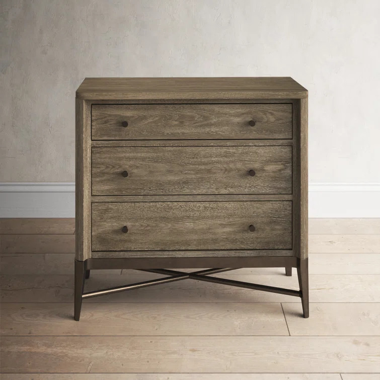 Regan 3 - Drawer Nightstand in Natural | Wayfair Professional