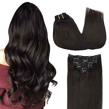 GOO GOO Clip in Hair Extensions Real Human Hair, Remy Human Hair Extensions Clip ins for Women, N... | Amazon (US)