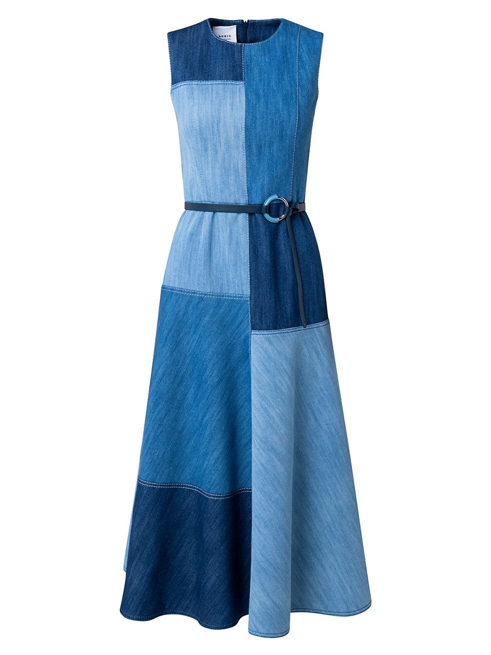 Patchwork Denim Belted Maxi Dress | Saks Fifth Avenue