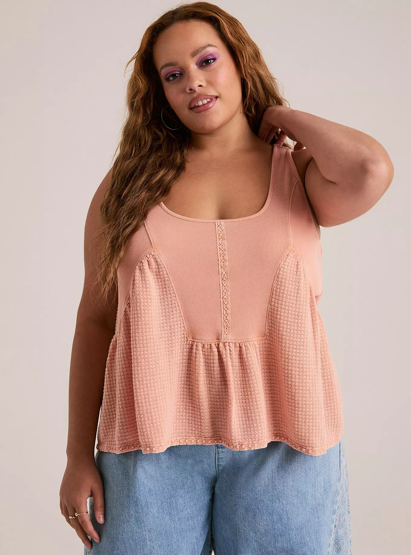 Festi Mixed Waffle Tank | Torrid (US & Canada)