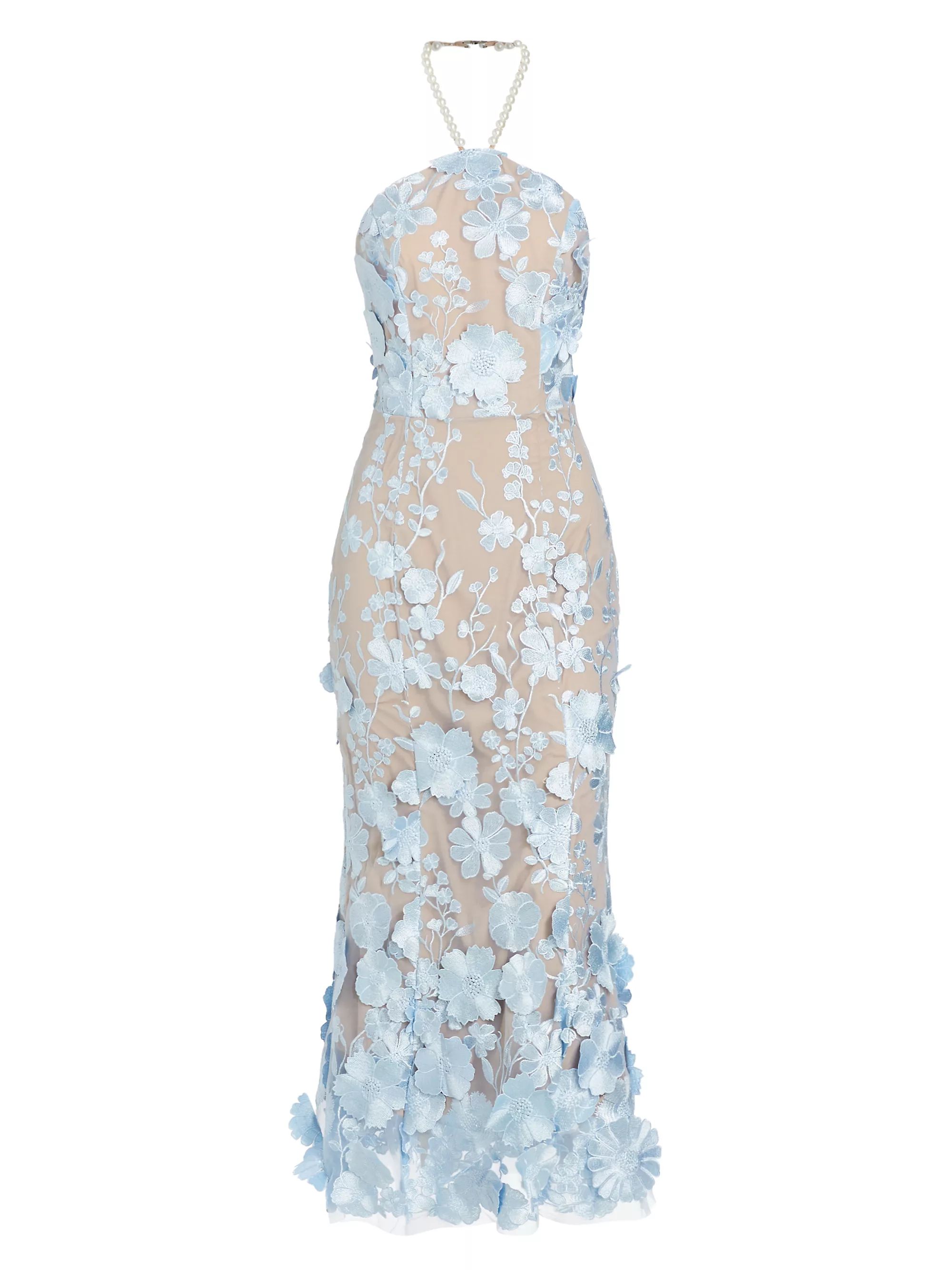 Jules Dress Floral Appliqué Midi-Dress | Saks Fifth Avenue
