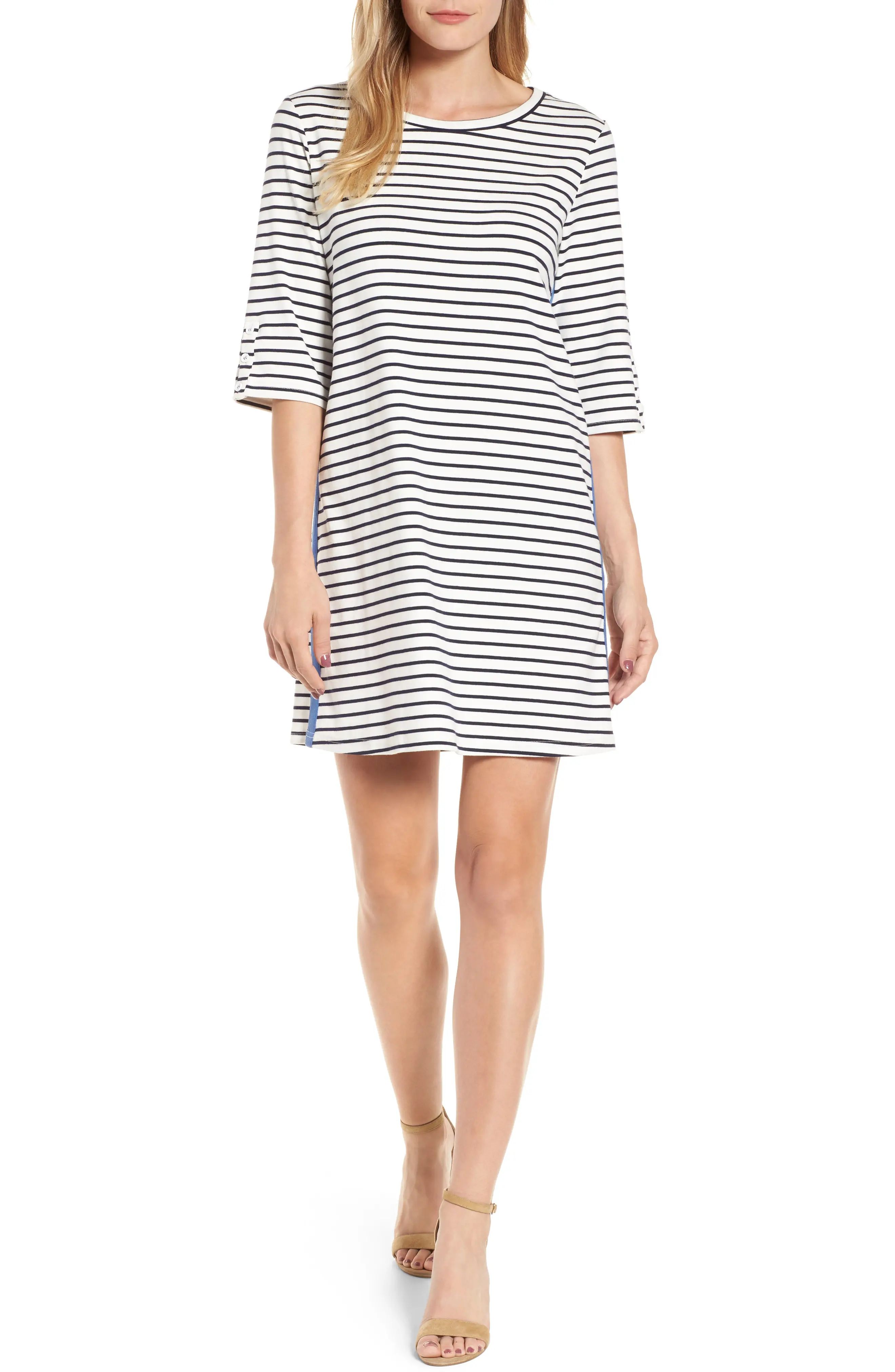 Twill Tape Trim Knit Dress | Nordstrom