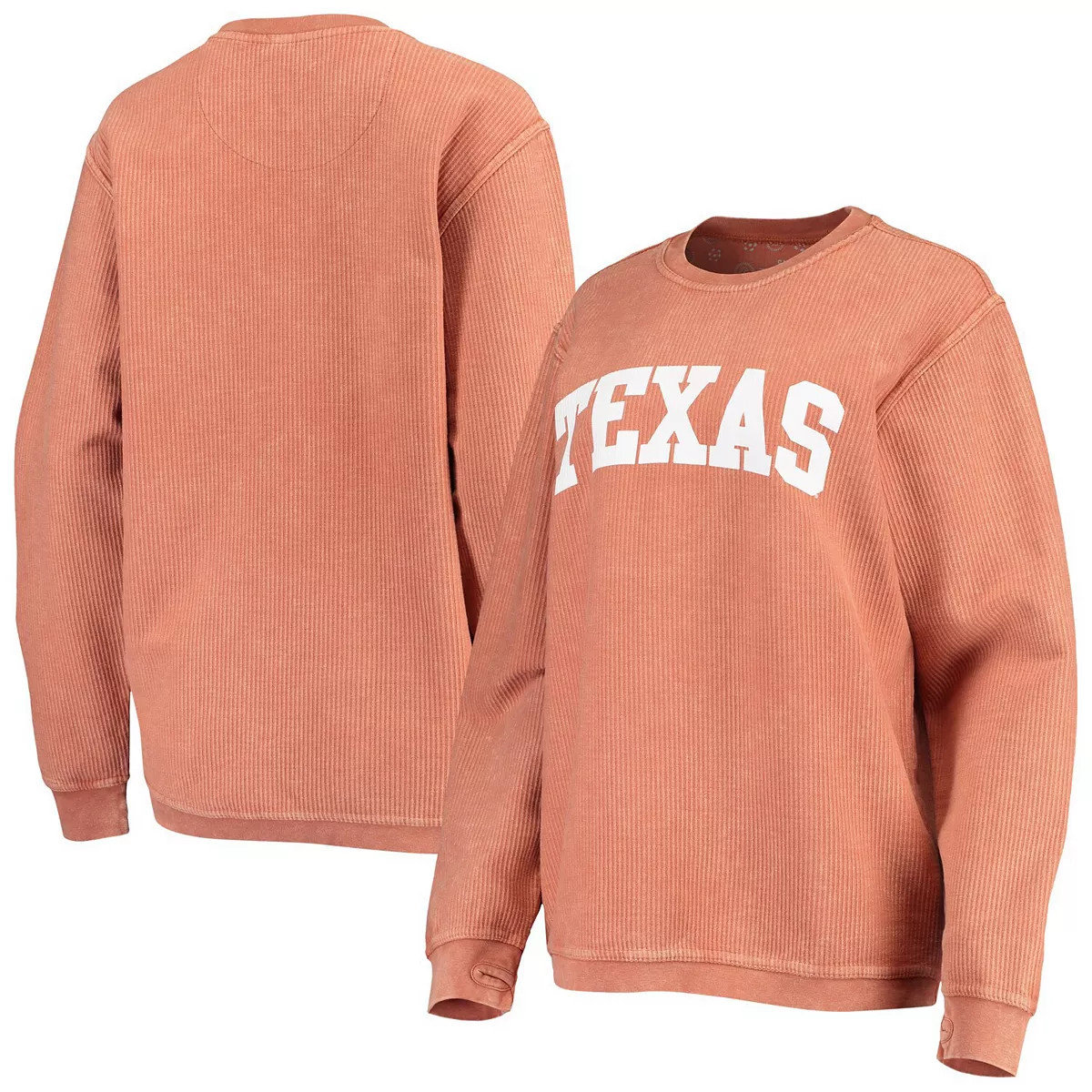 Women's Pressbox Texas Orange Texas Longhorns Comfy Cord Vintage Wash Basic Arch Pullover Sweatsh... | Kohl's