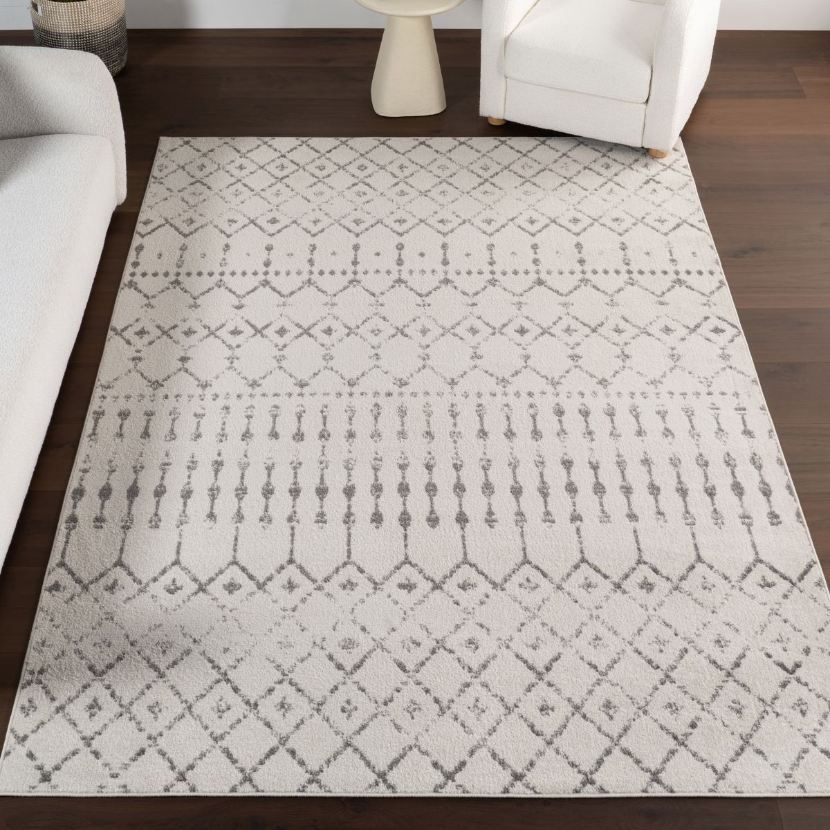 Gray Moroccan Trellis 10' x 14' Area Rug | Rugs USA