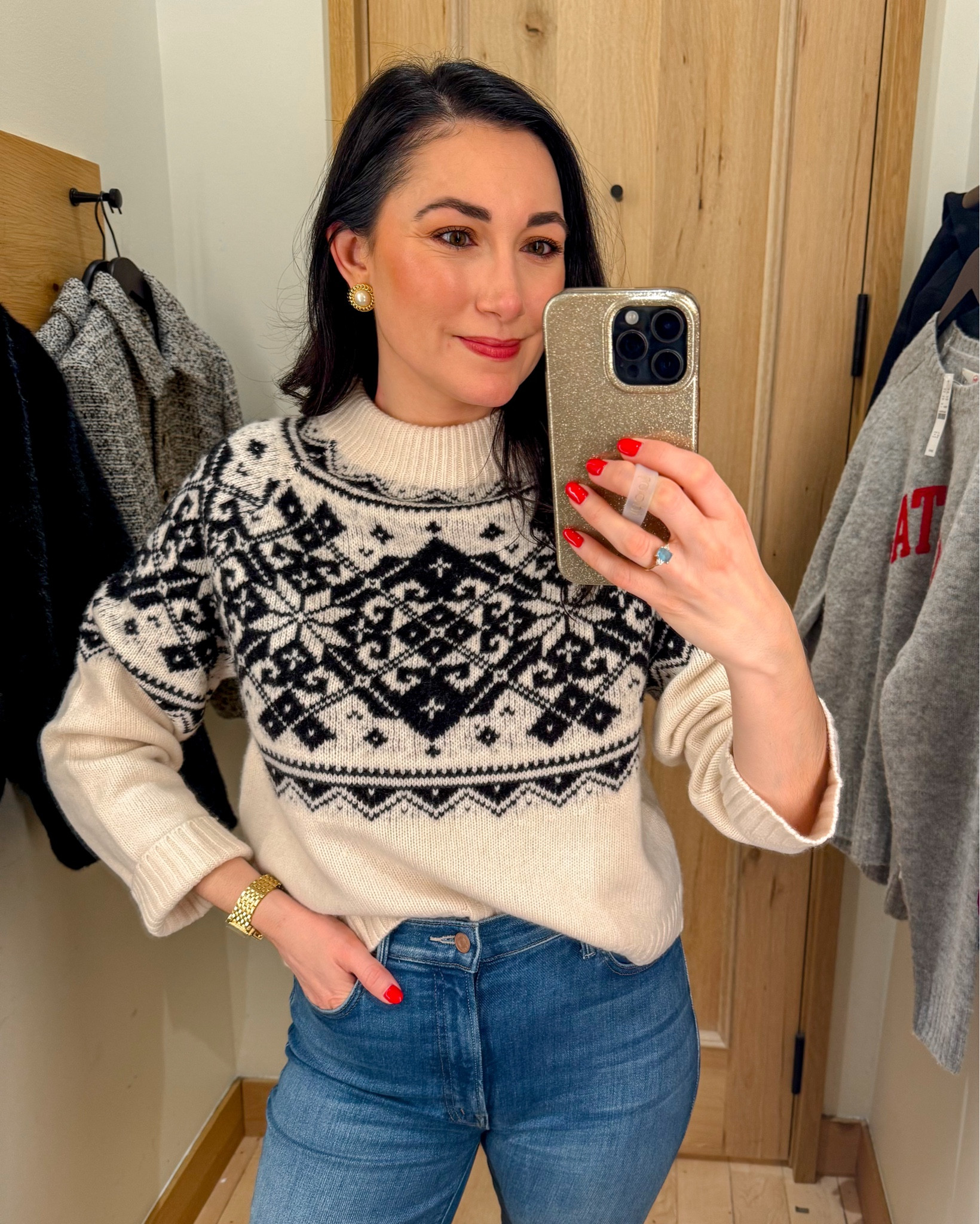 My favorite items I tried on from J.Crew🖤 All items except OSU sweater are 30-50% off!! 

Fair isle sweater size small

Lady jacket size 6 (usually get size 4 but wasn’t available, slightly big but fits well

Black faux fur jacket size small

Black bow cashmere sweater size small

Herringbone blazer size 4

Ohio State sweater size small, fits oversized 



#LTKHoliday #LTKSeasonal #LTKSaleAlert