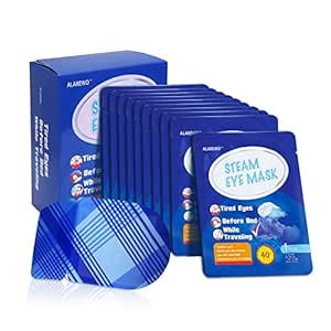 ALAREWO 22 Packs Steam Eye Mask Self Heating Moist Eye Compress Disposable SPA Warm Eye Mask for ... | Amazon (US)