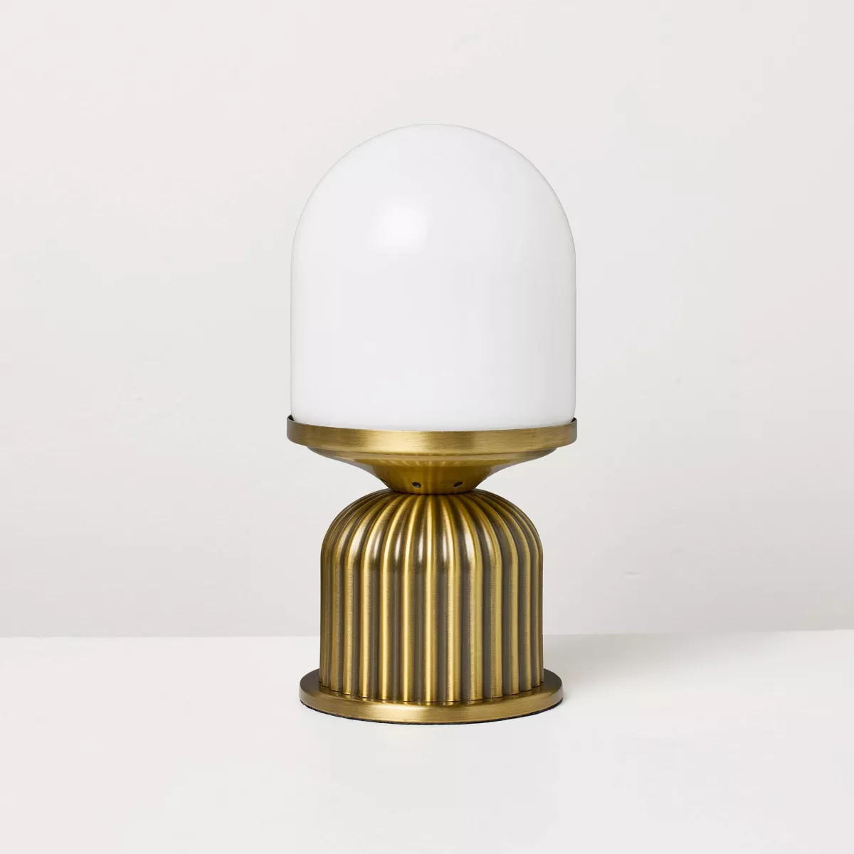 Brass Fluted and Frosted Glass Accent Table Lamp Brass/White - Hearth & Hand™ with Magnolia | Target