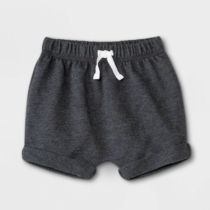 Baby Boys' Knit Pull-On Shorts - Cat & Jack™ Charcoal Heather | Target