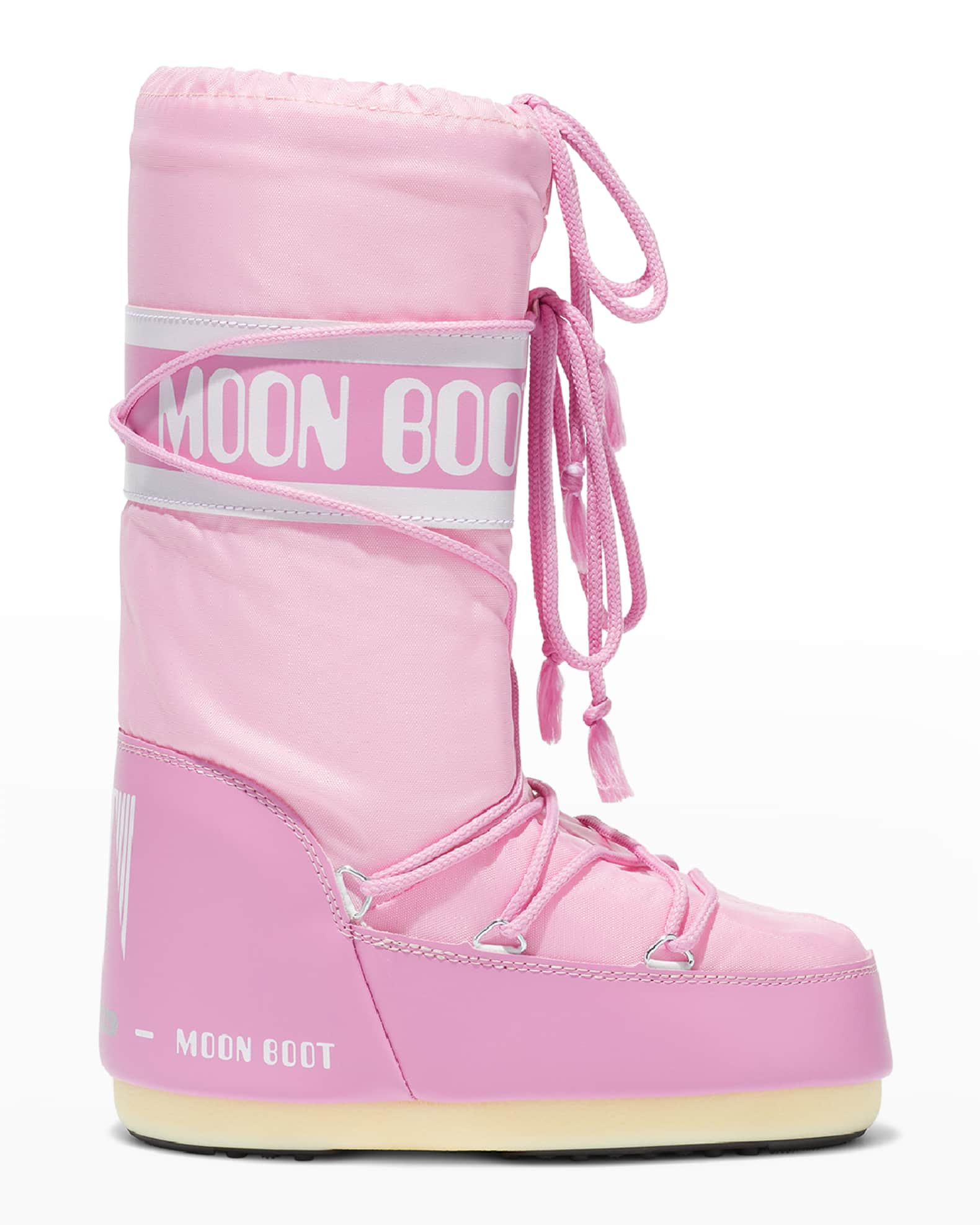 Moon Boot Nylon Lace-Up Snow Boots | Neiman Marcus
