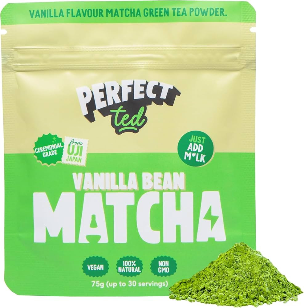 Perfect Ted Matcha Powder | Vanilla Bean 75g | Ceremonial Grade Matcha Latte Powder | Single-Orig... | Amazon (UK)