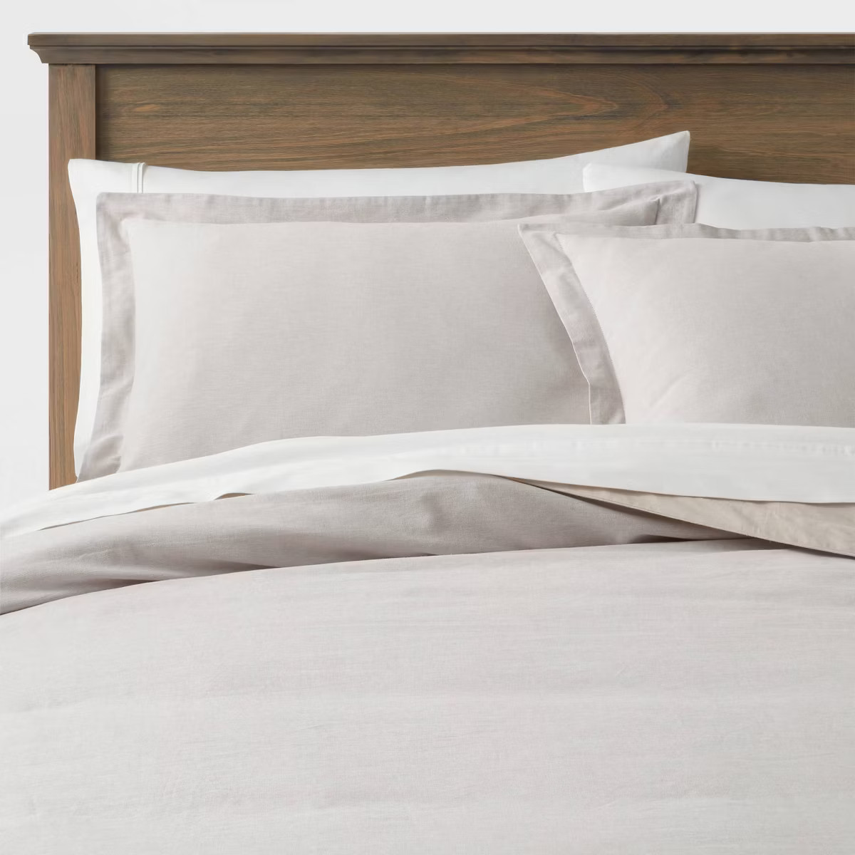 Twin/Twin Extra Long Cotton Linen Chambray Duvet Cover & Sham Set Terracotta - Threshold™: Wove... | Target