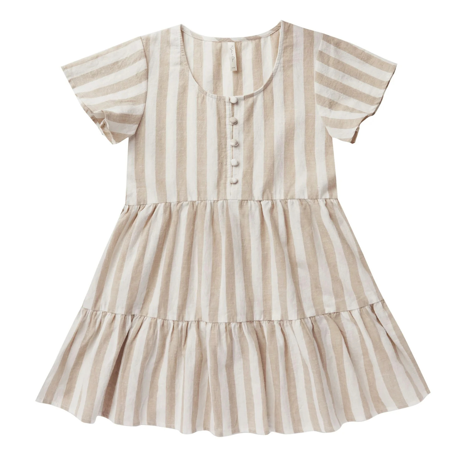 Rylee & Cru Dolly Dress, Grey Stripe | SpearmintLOVE