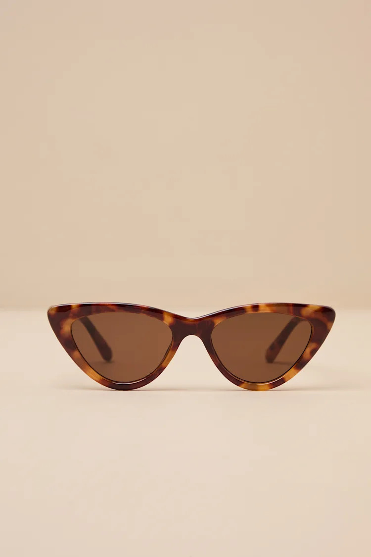 Maxine Brown Tortoise Cat-Eye Sunglasses | Lulus