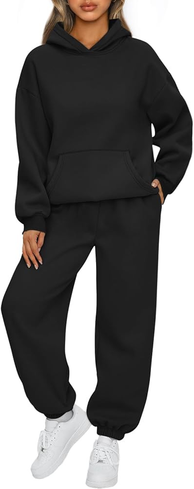 AUTOMET Womens 2 Piece Outfits Lounge Hoodie Sweatsuit Sets Plus Size Fall Fashion Clothes Airpor... | Amazon (US)