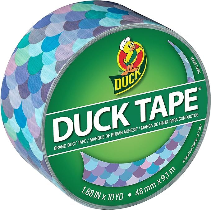 Duck Brand 241791 Printed Duct Tape Single Roll, 1.88 Inches x 10 Yards, Mermaid | Amazon (US)