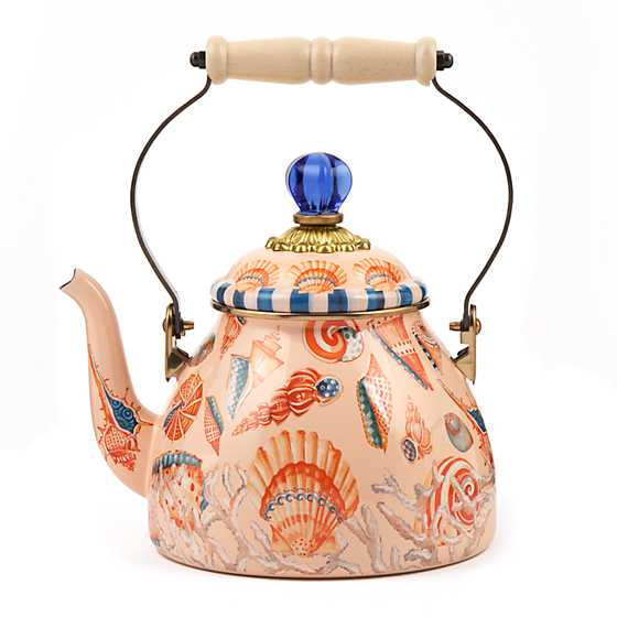 Coastal Shells 2 Quart Tea Kettle | MacKenzie-Childs