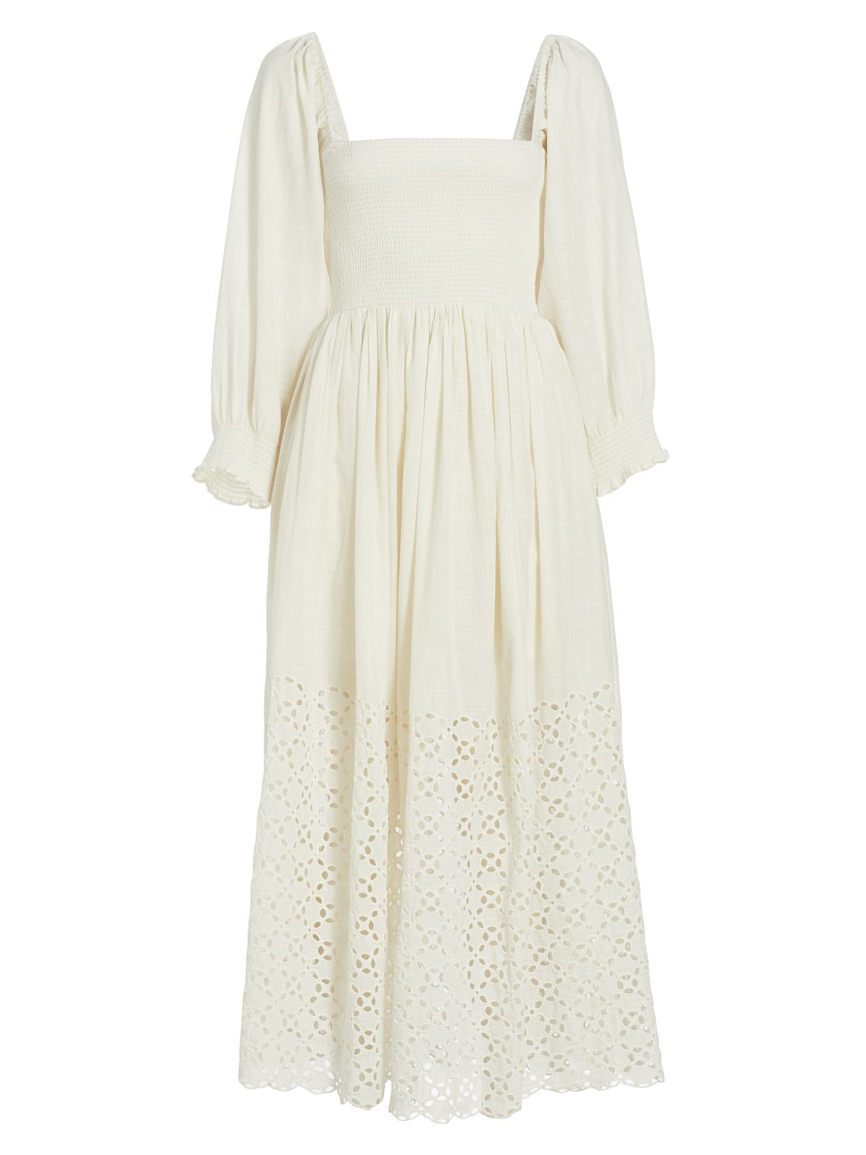 Women's Perfect Storm Eyelet Cotton Maxi Dress - Tea - Size XS | Saks Fifth Avenue
