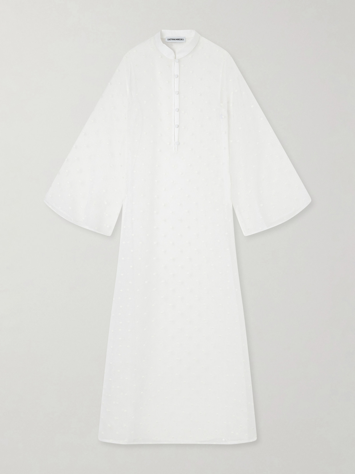 Cristiano Marcheli - Bianca Swiss-dot Organza Coverup - White | NET-A-PORTER (US)