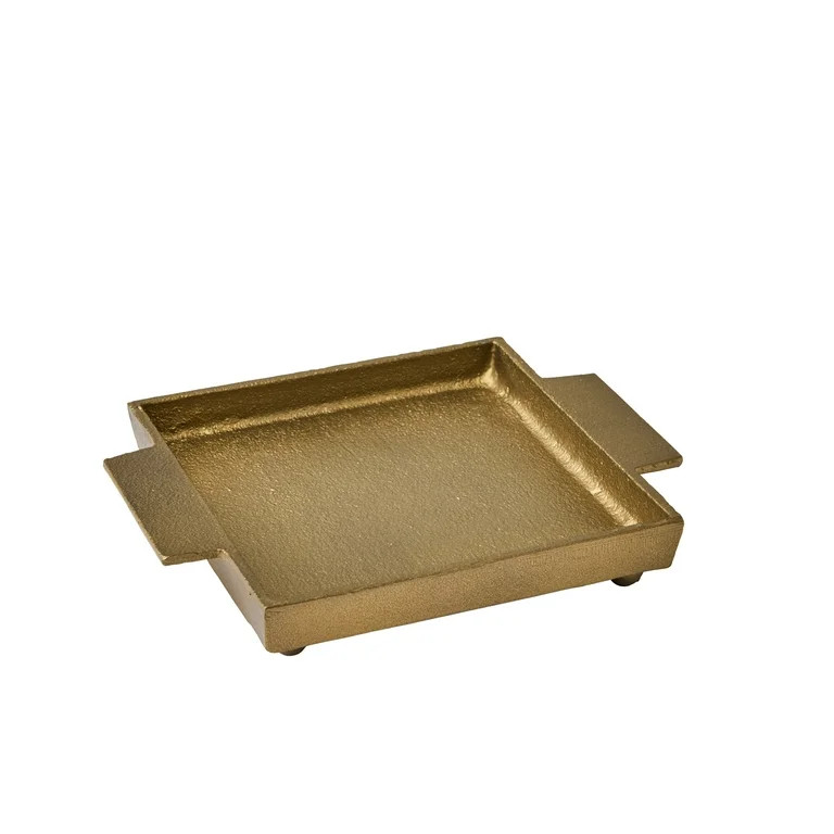 Better Homes & Gardens 5" Decorative Gold Cast Iron Pillar Tealight Candle Holder Plate - Walmart... | Walmart (US)