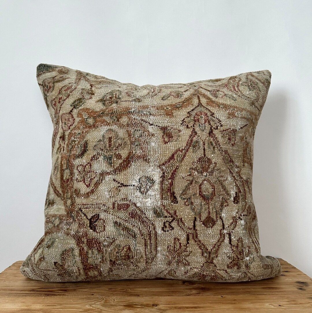 Persian Pillow Cover 20 X 20 Decorative Pillow Handmade - Etsy | Etsy (US)