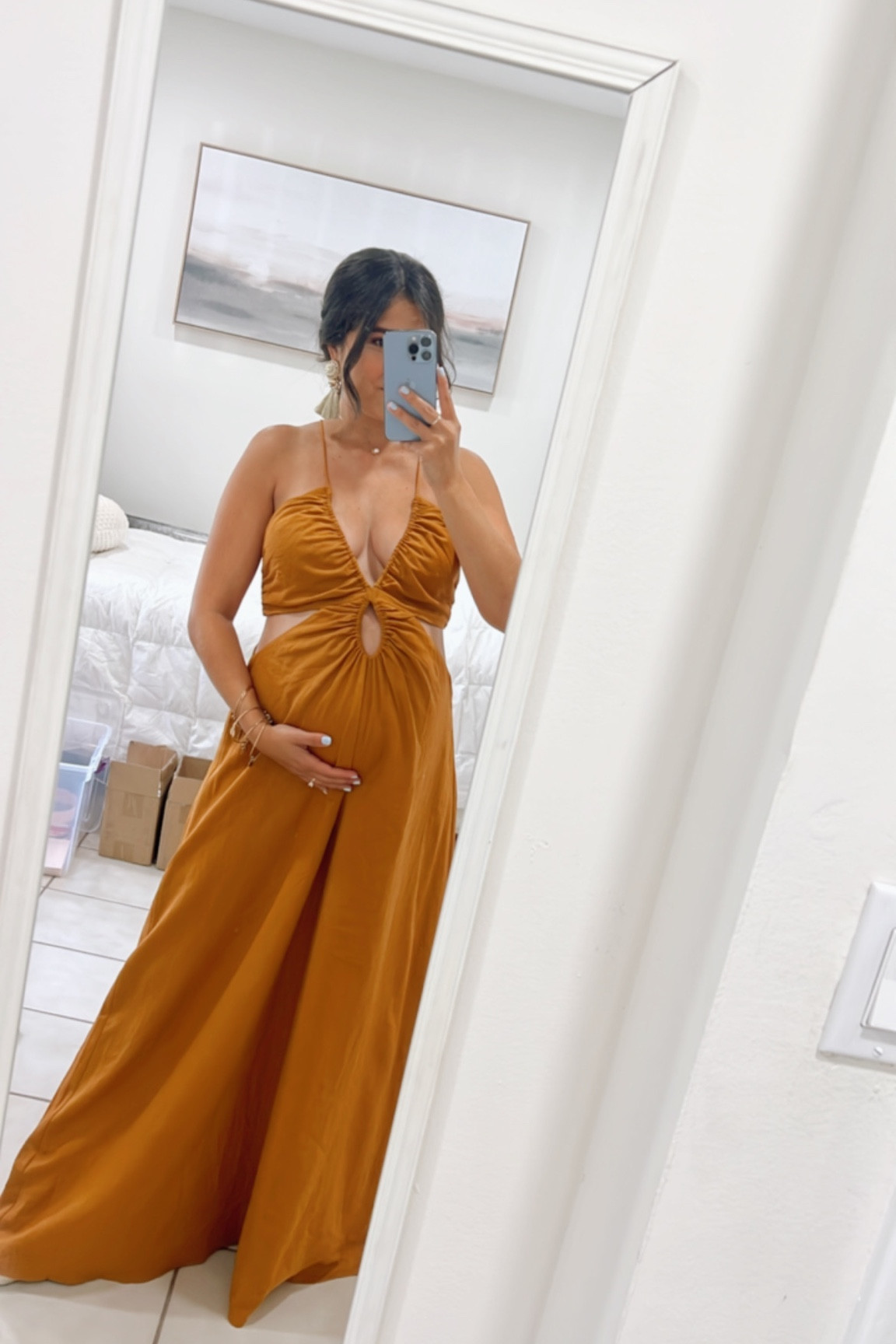 fitted lace wedding dress Banana Republic Women's Linen Maxi Dress Red/Orange main image 1