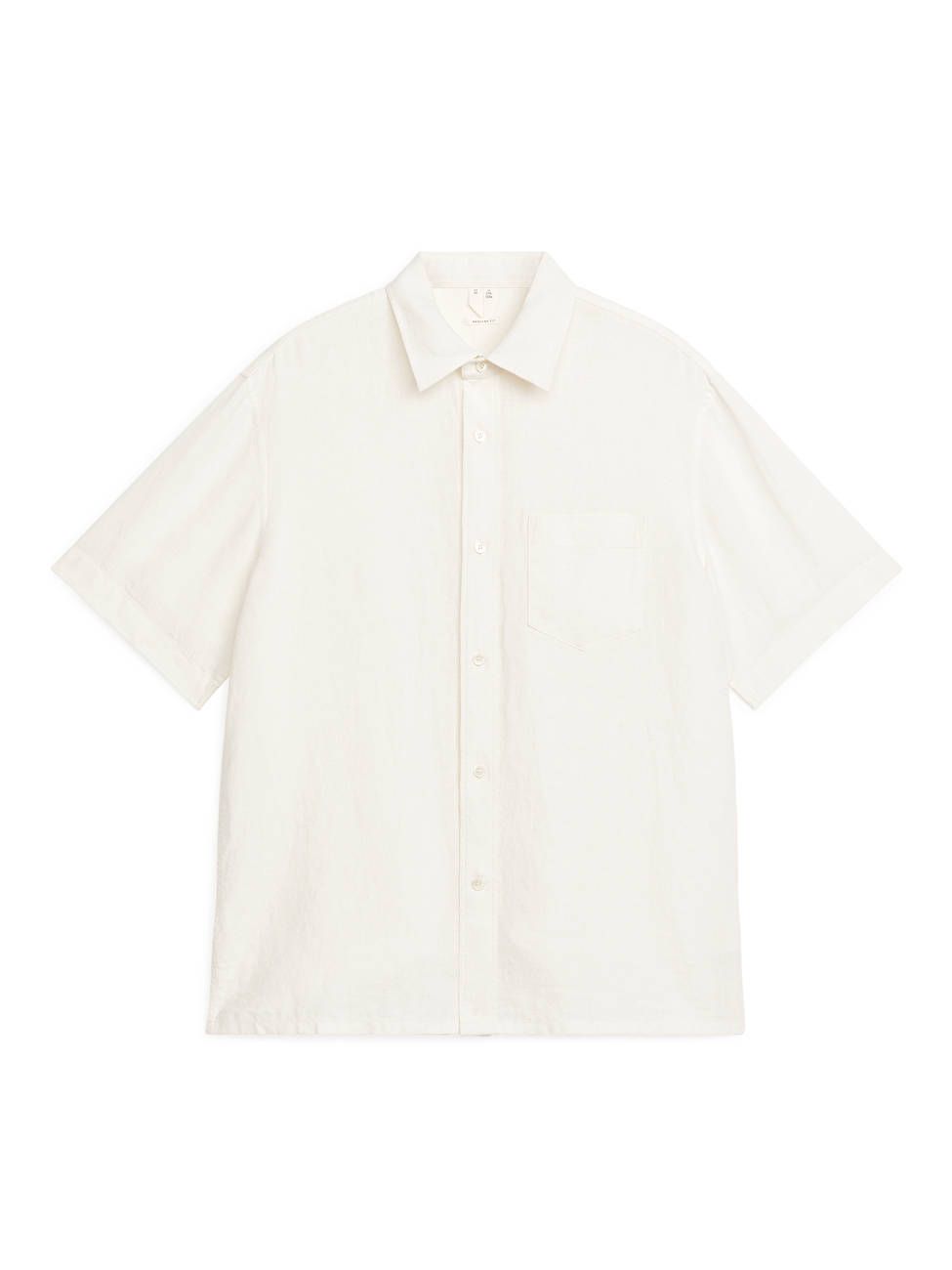 Short-Sleeved Linen Shirt - White - ARKET GB | ARKET (US&UK)