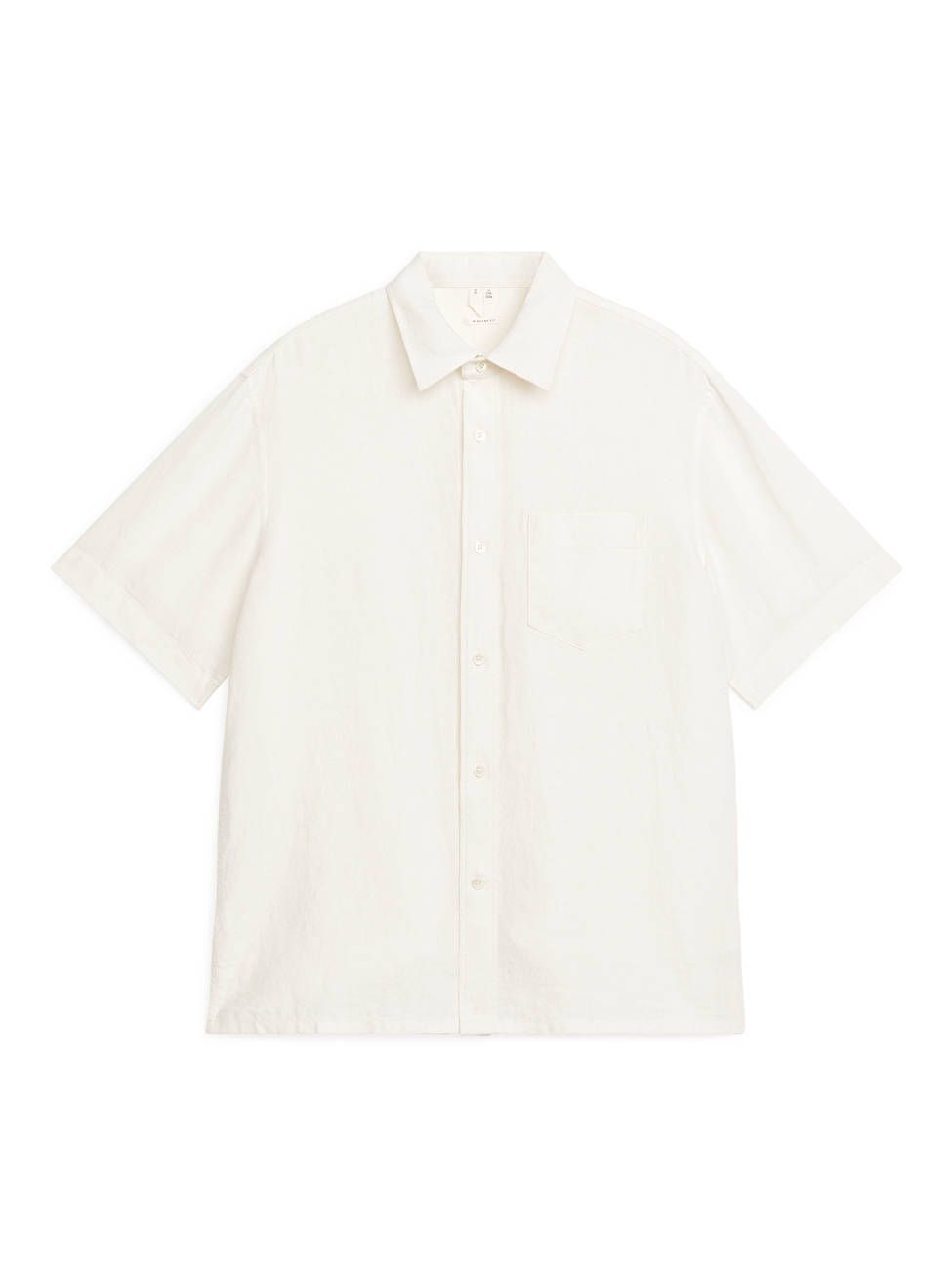 Short-Sleeved Linen Shirt - White - ARKET GB | ARKET