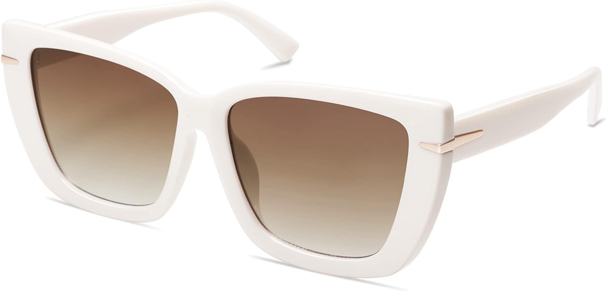 SOJOS Big Oversized Cat Eye Sunglasses for Women 70s Retro Trendy Designer Shades SJ2231 | Amazon (US)