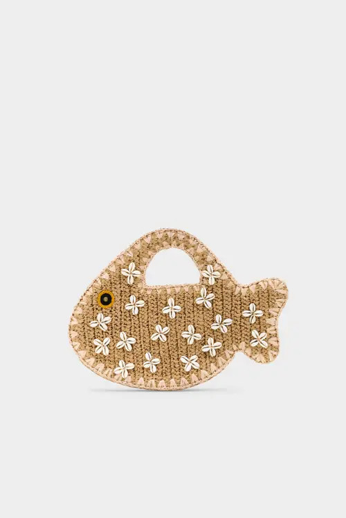 SIMONMILLER Puka Fish Raffia Handbag in Natural at Nordstrom | Nordstrom