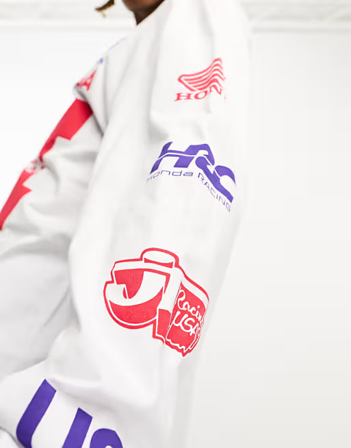 COLLUSION Unisex license Honda long sleeve t-shirt in white | ASOS (Global)