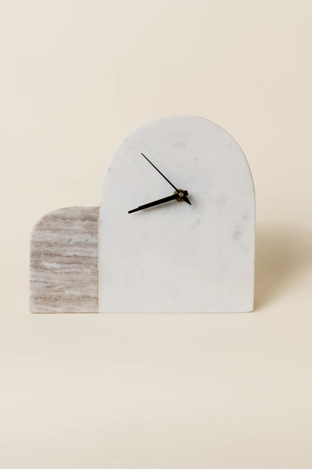 Two-Tone Arched Marble Mantel Clock | Joy Meets Home