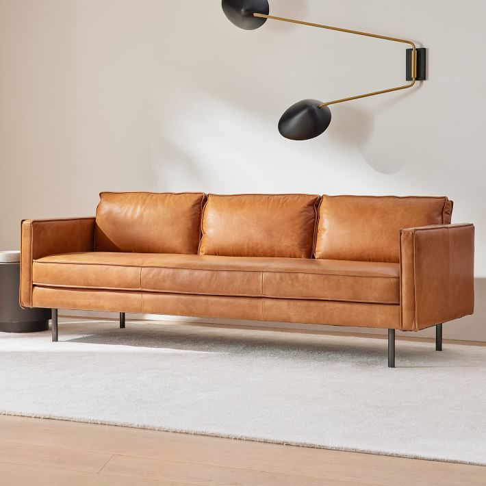 Axel Leather Sofa (60"–89") | West Elm (US)