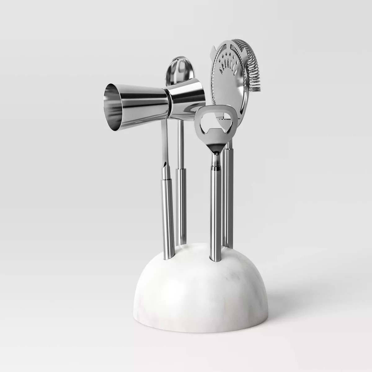 4pc Stainless Steel Barware Set with Marble Stand - Threshold™ | Target