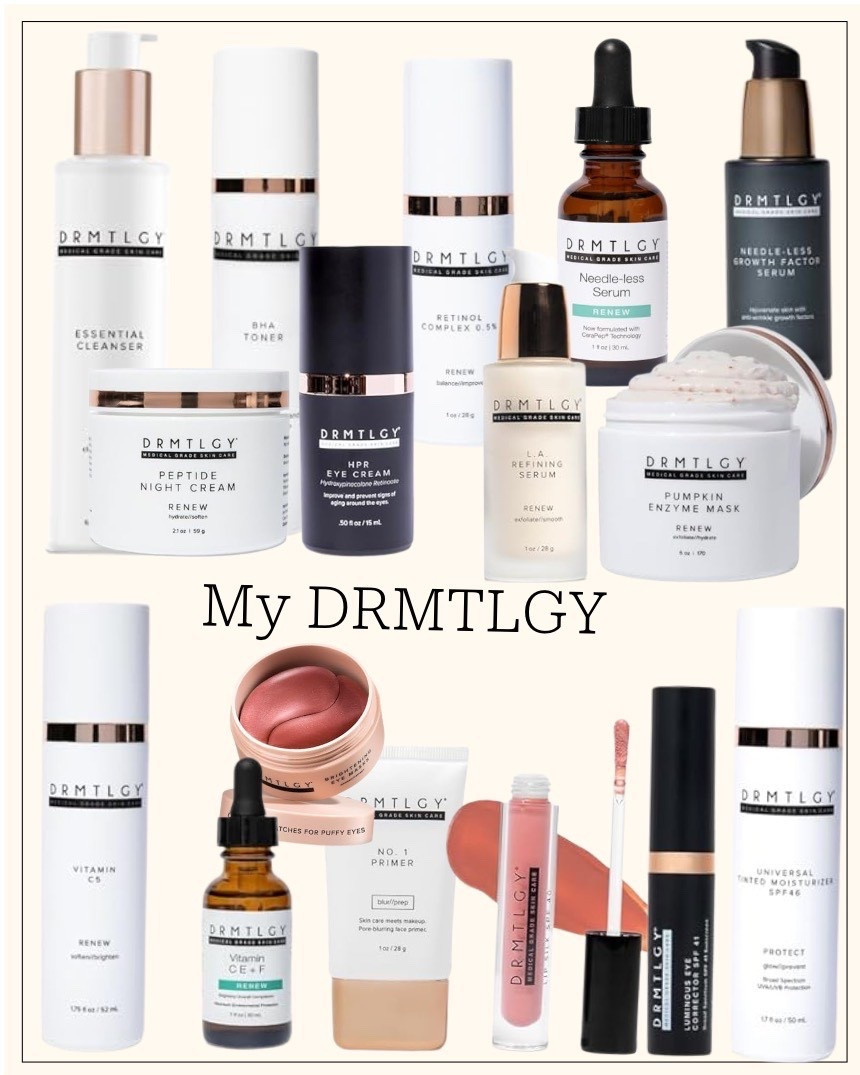 DRMTLGY has been my primary skincare line since 2020. I started with their Needless Serum and slowly added products. Some I only used once, but the ones shared here have all been reordered and used regularly.  Many daily, some on occasion.  Happy to share my routine - day, night, and weekly, occasional.  
#over50 #skincare #matureskin  

#LTKOver40 #LTKBeauty