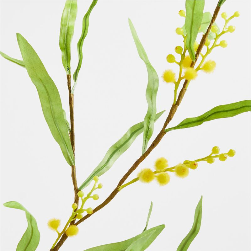 Faux Mimosa Stem 45" | Crate & Barrel | Crate & Barrel