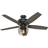 Hunter Fan Company, 54187, 52 inch Bennett Matte Black Ceiling Fan with LED Light Kit and Handheld Remote | Amazon (US)