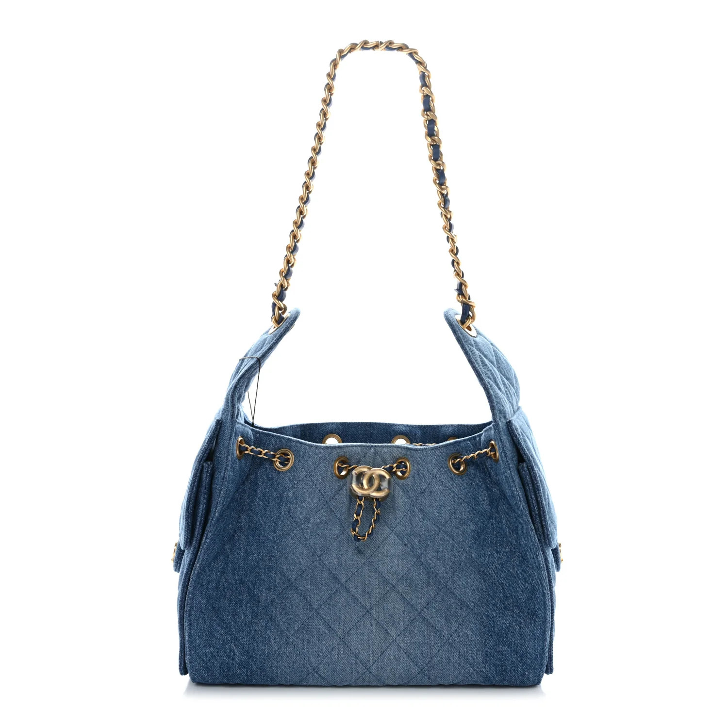 Washed Denim Quilted Small Chanel 25 Handbag Blue | FASHIONPHILE (US)