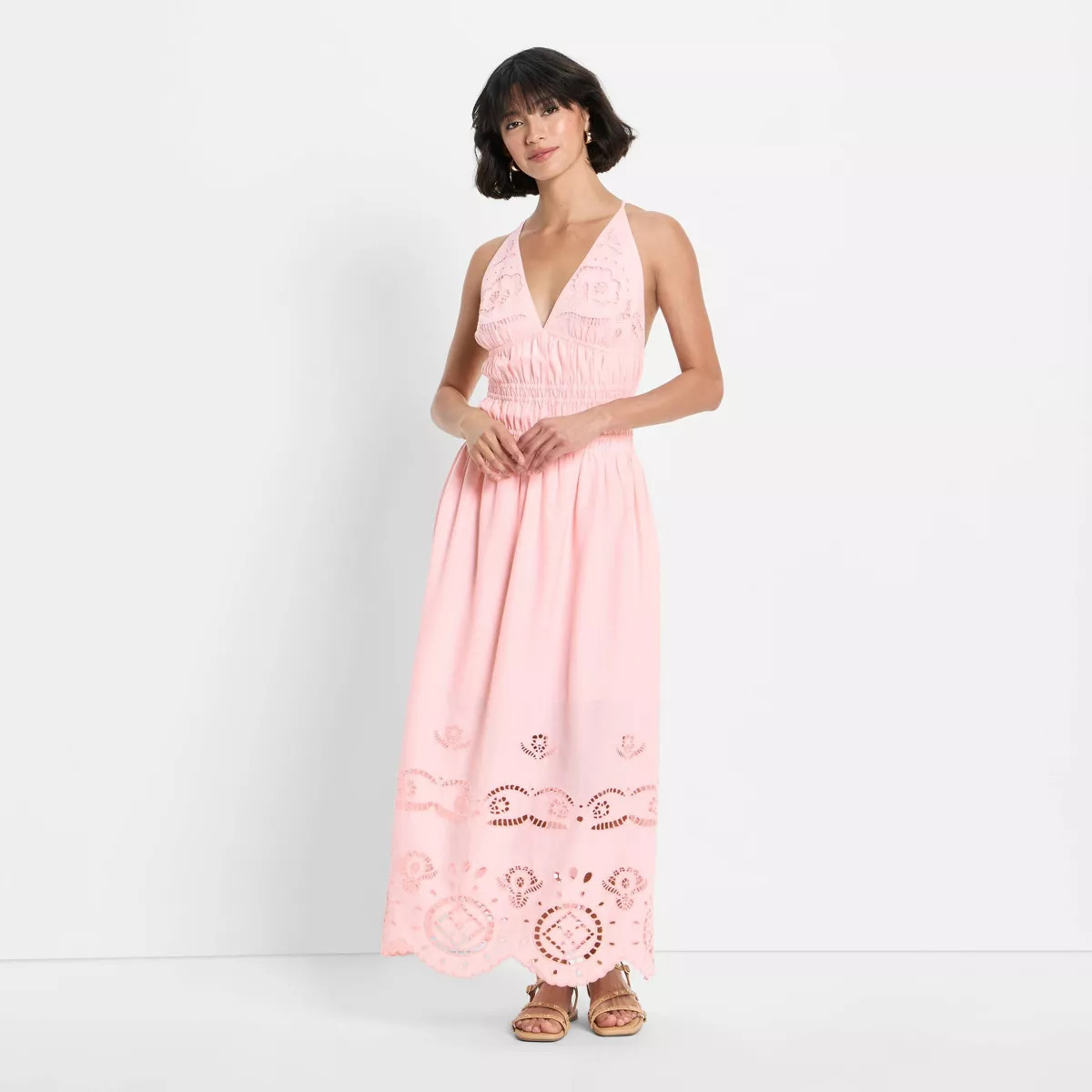 Women's Eyelet Maxi A-Line Dress - Future Collective | Target