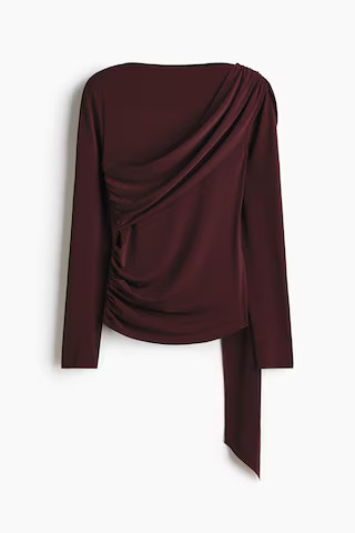 H & M - Gathered Top - Red | H&M (US + CA)