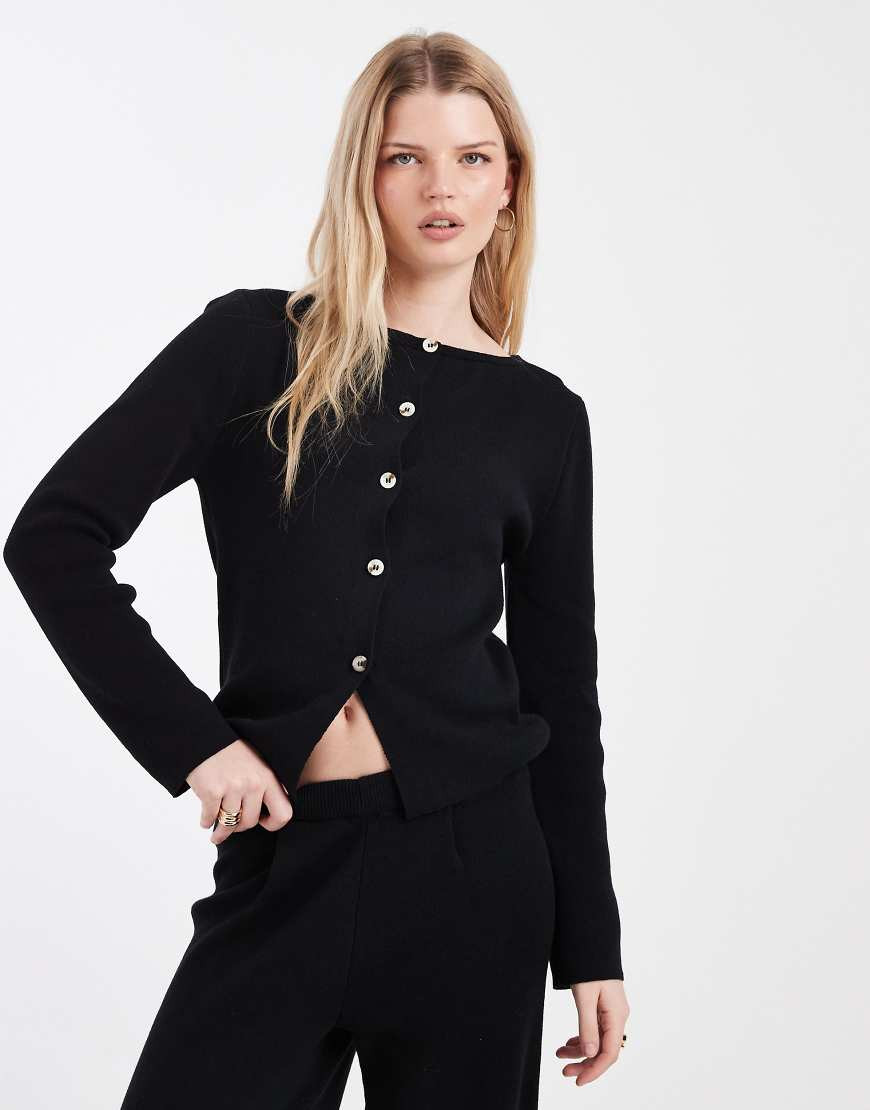 ASOS DESIGN knit cardigan in black - part of a set | ASOS (Global)