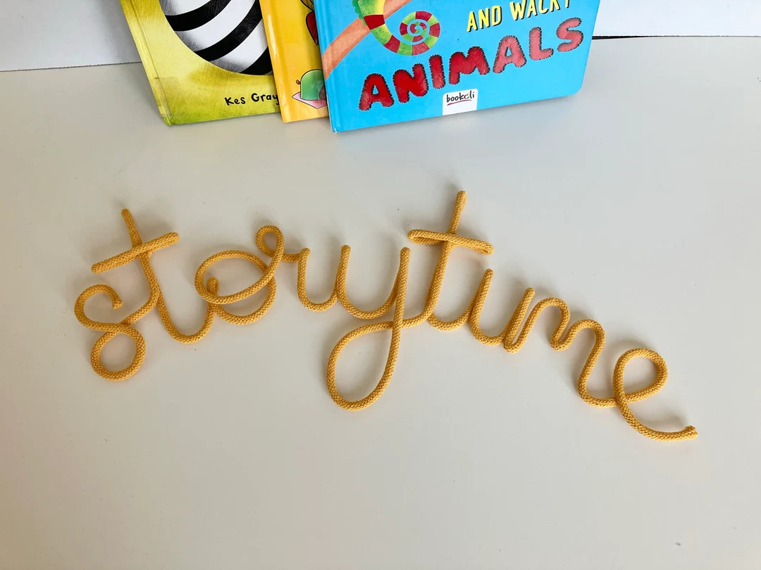 Storytime Wall Rope Wire Sign for Nursery Kids Room - Etsy | Etsy (US)